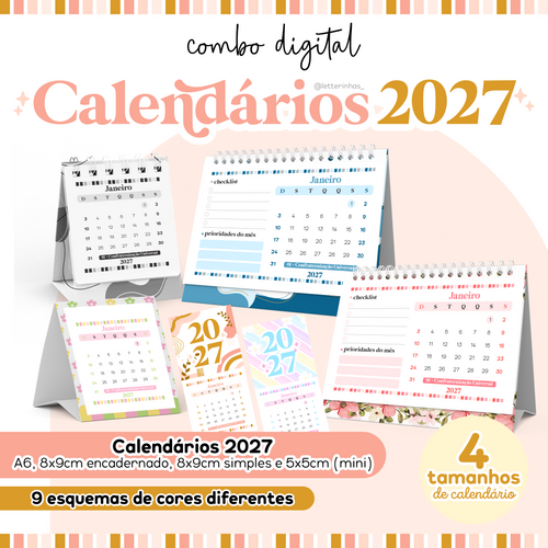 Combo Digital Calendários 2027